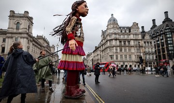 Giant puppet of Syrian girl starts England tour to mark World Refugee Week