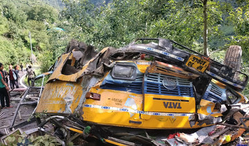 Bus falls into deep gorge in northern India, killing 16
