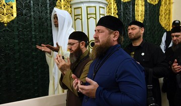 Chechen leader Ramzan Kadyrov visits the Prophet’s Mosque in Madinah and performed prayers. (SPA)
