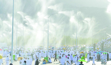 A massive water sprinkler system was also installed to help cool pilgrims. (SPA)
