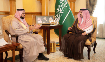 Prince Badr bin Sultan receives CEO of Jeddah Airports Co. (Supplied)