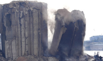 Parts of damaged Beirut grain silos collapse on blast anniversary