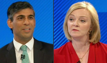 UK Conservative Party leadership candidates Liz Truss and Rishi Sunak. (AFP)