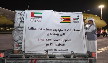 UAE sends plane carrying 50 tons of food aid to Zimbabwe