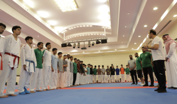 Saudi karate athletes put through their paces during Riyadh training camp