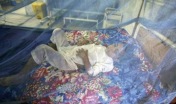 A child suffering from dengue fever is treated at a hospital, in Peshawar, Pakistan. (AP)