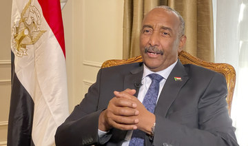Sudan's General Abdel Fattah al-Burhan, answers questions during an interview, Thursday, Sept. 22, 2022, in New York. (AP)