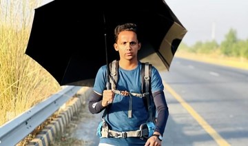 ‘Dream journey’: With backpack and umbrella, Pakistani pilgrim sets out for Makkah on foot
