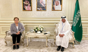 Ahmed Al-Khateeb meets with Patricia Espinosa Cantellano in Sharm El-Sheikh. (Supplied)
