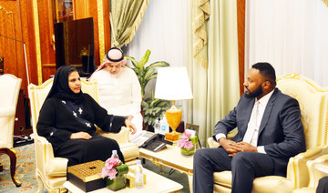 Dr. Hanan Al-Ahmadi meets with Sultan Sayed Ahmed in Riyadh. (Supplied)