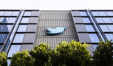 The Twitter logo is seen at the social media company's headquarters in San Francisco on Friday, Nov. 11, 2022. (AP)