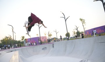 Olympic skate star helps launch Mideast’s largest park in Sharjah