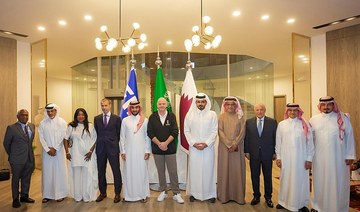 Saudi sport minister hosts world football leaders at Saudi House in Qatar