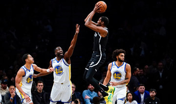 Nets break loose for 91 points in 1st half, rout Warriors