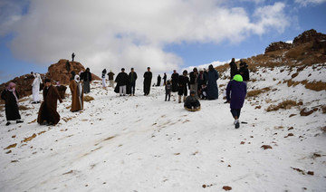  Every year, snowfall brings tourists from across Saudi Arabia to Tabuk. (SPA)