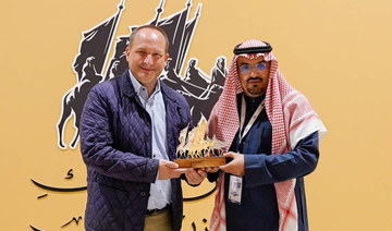 German military attache Marcus Zenker visits King Abdulaziz Camel Festival. (SPA)