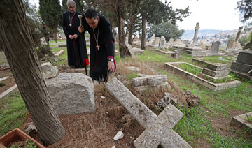 Dismay as dozens of Christian  graves in Jerusalem vandalized