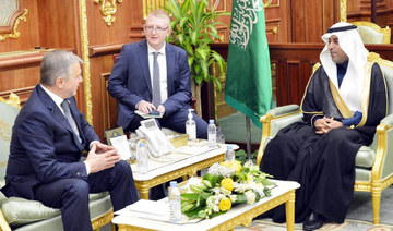 Mishaal bin Fahm Al-Salami hold talks with Belan Khamchiev in Riyadh. (Supplied)
