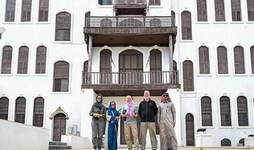 British explorer Mark Evans arrives at Shoubra Palace in Taif after 700km desert trek