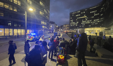 Emergency personnel arrive outside of a metro station near EU headquarters in Brussels, Monday, Jan. 30, 2023. (AP)