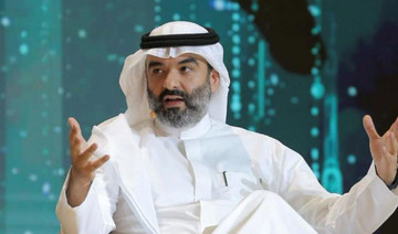 Saudi Arabia's Abdullah Al-Swaha and Oman's Said bin Hamoud Al-Ma'awali (unseen) were present at the signing ceremony. (SPA)