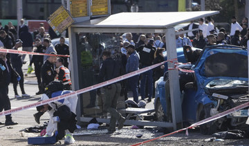 Palestinian driver plows into bus stop killing two Israelis