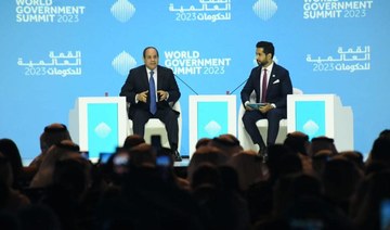 President Abdel Fattah El-Sisi speaks at the 10th annual WGS on Monday. (Spokesman for the Egyptian Presidency) 