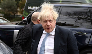 Former British Prime Minister Boris Johnson arrives at a residence in London, Britain, March 3, 2023. (REUTERS)