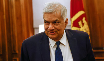 Sri Lanka's President Ranil Wickremesinghe attends an interview with Reuters in Colombo. (REUTERS)