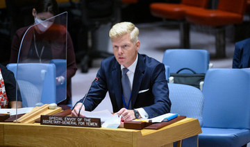 Swedish diplomat Hans Grundberg speaks at the UN. (@UN)