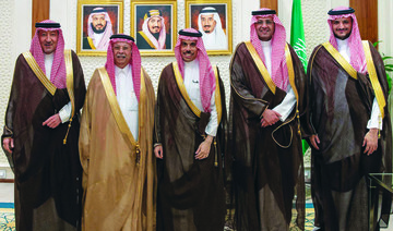 Prince Faisal bin Farhan receives Saudi envoys in Riyadh. (Supplied)