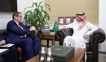 Sami Saleh holds talks with Neil Crompton in Riyadh. (Supplied)