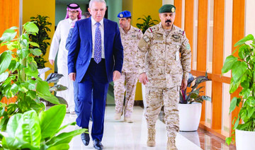 Maj. Gen. Mohammed bin Saeed Al-Moghedi receives Shahin bin Shaker Abdullayev in Riyadh. (SPA)