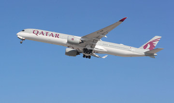 A Qatar Airways Airbus A350 takes off from Hamad International Airport near the Qatari capital Doha. (File/AFP)