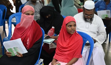 Indian Muslims arrive to get vaccinated against seasonal diseases ahead of the Hajj pilgrimage. (AFP)