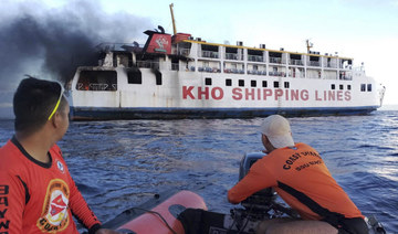 Philippine ferry catches fire at sea, all 120 people aboard rescued