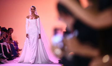 Saudi model Amira Al-Zuhair walks for Georges Hobeika at Paris Haute Couture Week 
