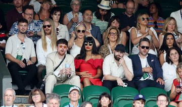 Jameela Jamil spotted at Wimbledon in Alexander McQueen look