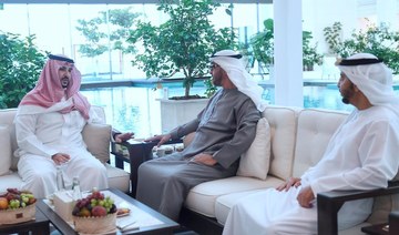 Saudi defense minister Prince Khaled extends condolences to UAE President in Abu Dhabi