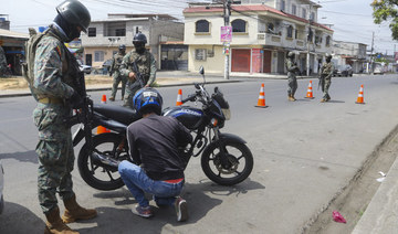 Soldiers man a road block in Guayaquil, Ecuador, Thursday, Aug. 10, 2023. (AP)