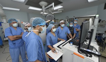 King Faisal hospital used advanced robotic technology to implant electrodes into brain of refractory epilepsy patient. (SPA)