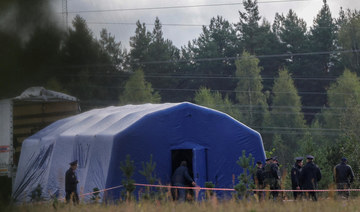 Wagner ‘skull’ flag flies over empty Prigozhin plane crash site in Russia