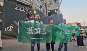 Saudi fans out in force to support Mancini’s side in historic UK friendly in Newcastle