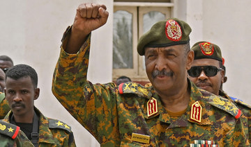 Sudanese army chief Abdel Fattah al-Burhan visits the Flamingo Marine Base in Port Sudan on August 28, 2023. (AFP)
