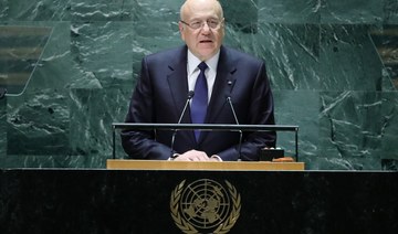 Syrian refugee crisis ‘threatening Lebanon’s very existence,’ Mikati tells UN