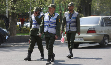 Iran's police forces walk on a street in Tehran, Iran, April 15, 2023. (REUTERS)