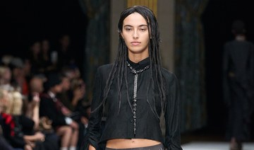 Amira Al-Zuhair walks for Yohji Yamamoto at Paris Fashion Week 