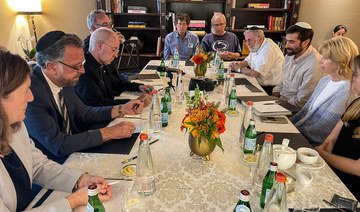 Archbishop of Canterbury Justin Welby meets with the family of Yosef Malachi, who was killed in Kibbutz Kfar Aza, in Jerusalem. 