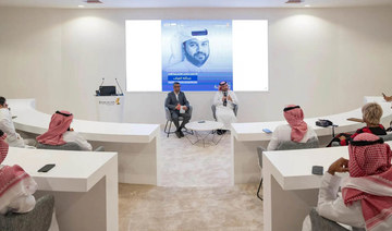 Film Commission CEO Abdullah Al-Eyaf during an interaction with audience. (SPA)
