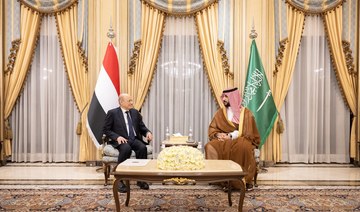 Saudi defense minister meets with Yemeni Presidential Leadership Council head